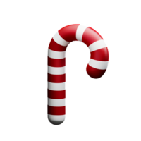 candy cane 3d rendering icon illustration png