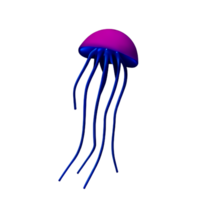 jellyfish 3d rendering icon illustration png