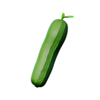 Pepino 3d representación icono ilustración png