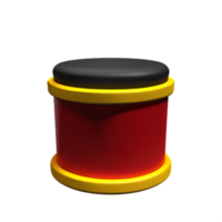 drum 3d rendering icon illustration png