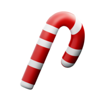 candy cane 3d rendering icon illustration png