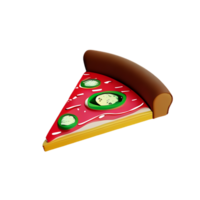 Pizza rebanada 3d representación icono ilustración png