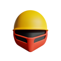 capacete 3d Renderização ícone ilustração png