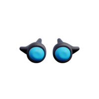 cartoon eyes 3d rendering icon illustration png