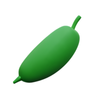 Pepino 3d representación icono ilustración png