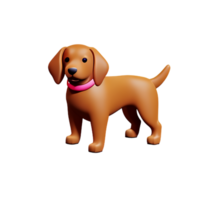 puppy 3d rendering icon illustration png