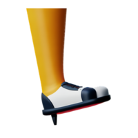 foot 3d rendering icon illustration png