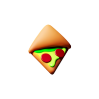 pizza skiva 3d tolkning ikon illustration png