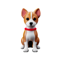 chiot 3d le rendu icône illustration png