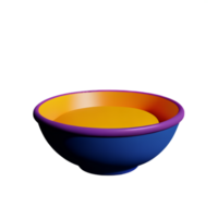 bowl 3d rendering icon illustration png