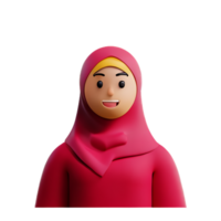 hijab 3d le rendu icône illustration png