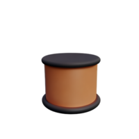 drum 3d rendering icon illustration png