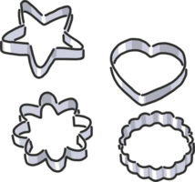 Kitchen items Cookies cutter cartoon style png