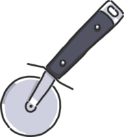 Kitchen items Pizza cutter cartoon style png