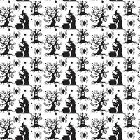 WSeamless halloween pattern design, Creative halloween layout for your designeb vector