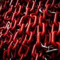 red chain 3d render illustration photo