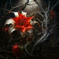 the lily amongst flower illustration photo