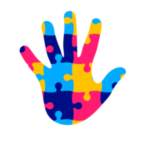 wereld autisme bewustzijn dag mensen verhogen handen achtergrond sjabloon gevierd in 2 april. gebruik naar banier, kaart, groet kaart, poster, boek omslag, aanplakbiljet, kader, sociaal media post banier sjabloon. png