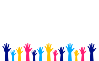 Welt Autismus Bewusstsein Tag Menschen erziehen Hände Hintergrund Vorlage gefeiert im 2 April. verwenden zu Banner, Karte, Gruß Karte, Poster, Buch Abdeckung, Plakat, rahmen, Sozial Medien Post Banner Vorlage. png