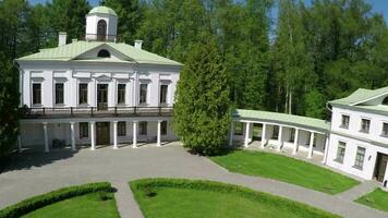 Aerial view of estate in Tsaritsyno museum Moscow, Russia video