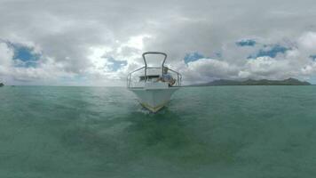 yacht acqua viaggio nel il oceano vicino mauritius isola video