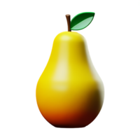 pear 3d rendering icon illustration png