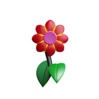 hibiscus 3d renderen icoon illustratie png