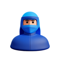 ninja 3d le rendu icône illustration png