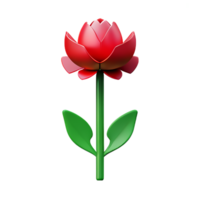 pivoine 3d le rendu icône illustration png