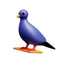 pigeon 3d rendering icon illustration png