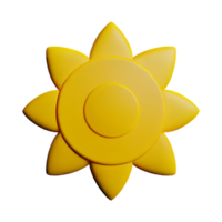 Sol blomma 3d tolkning ikon illustration png