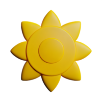 Soleil fleur 3d le rendu icône illustration png