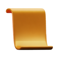 parchment 3d rendering icon illustration png