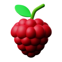 framboise 3d le rendu icône illustration png