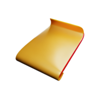 parchment 3d rendering icon illustration png