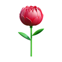peony 3d rendering icon illustration png