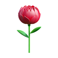 pivoine 3d le rendu icône illustration png