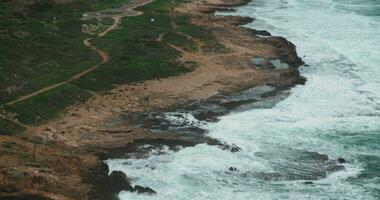 Nature scene with Rosh Hanikra coast video