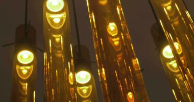 Illumination of brown glass tube lamps video