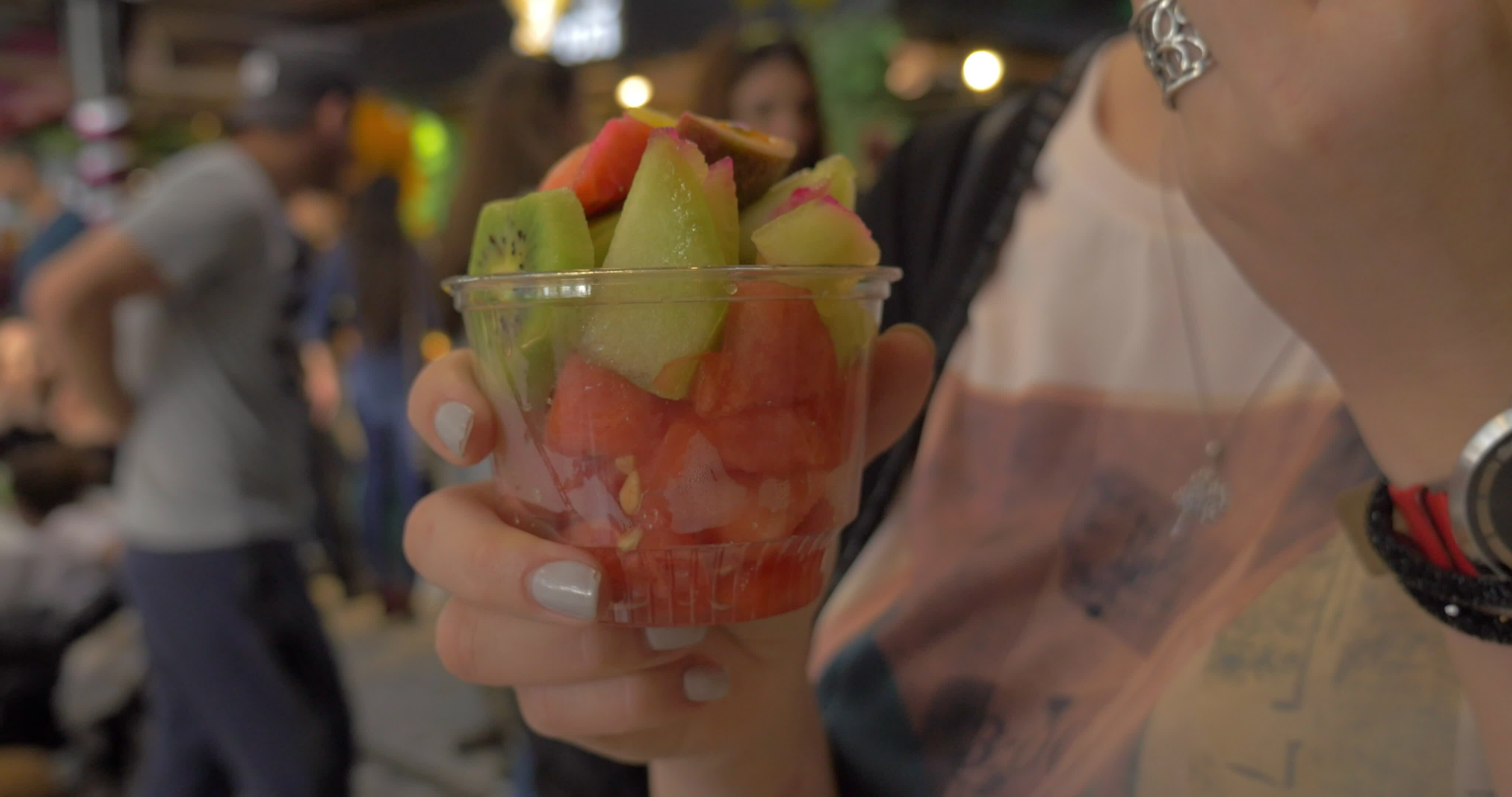 Healthy dessert with fresh fruit 28800795 Stock Video at Vecteezy