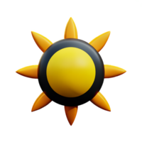 Soleil fleur 3d le rendu icône illustration png