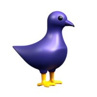 Pigeon 3d le rendu icône illustration png