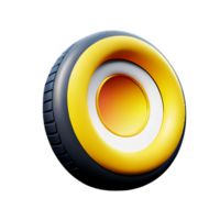 tire 3d rendering icon illustration png