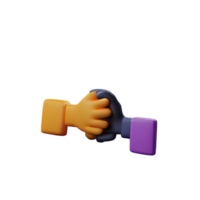 Holding handen 3d renderen icoon illustratie png