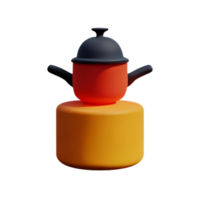 pot 3d rendering icon illustration png