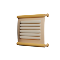 parchment 3d rendering icon illustration png