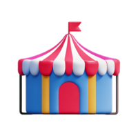 cirkus 3d tolkning ikon illustration png