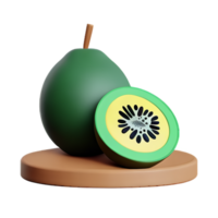 kiwi 3d rendering icon illustration png