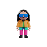 hippie 3d Renderização ícone ilustração png