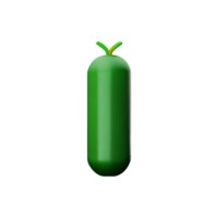 komkommer 3d renderen icoon illustratie png